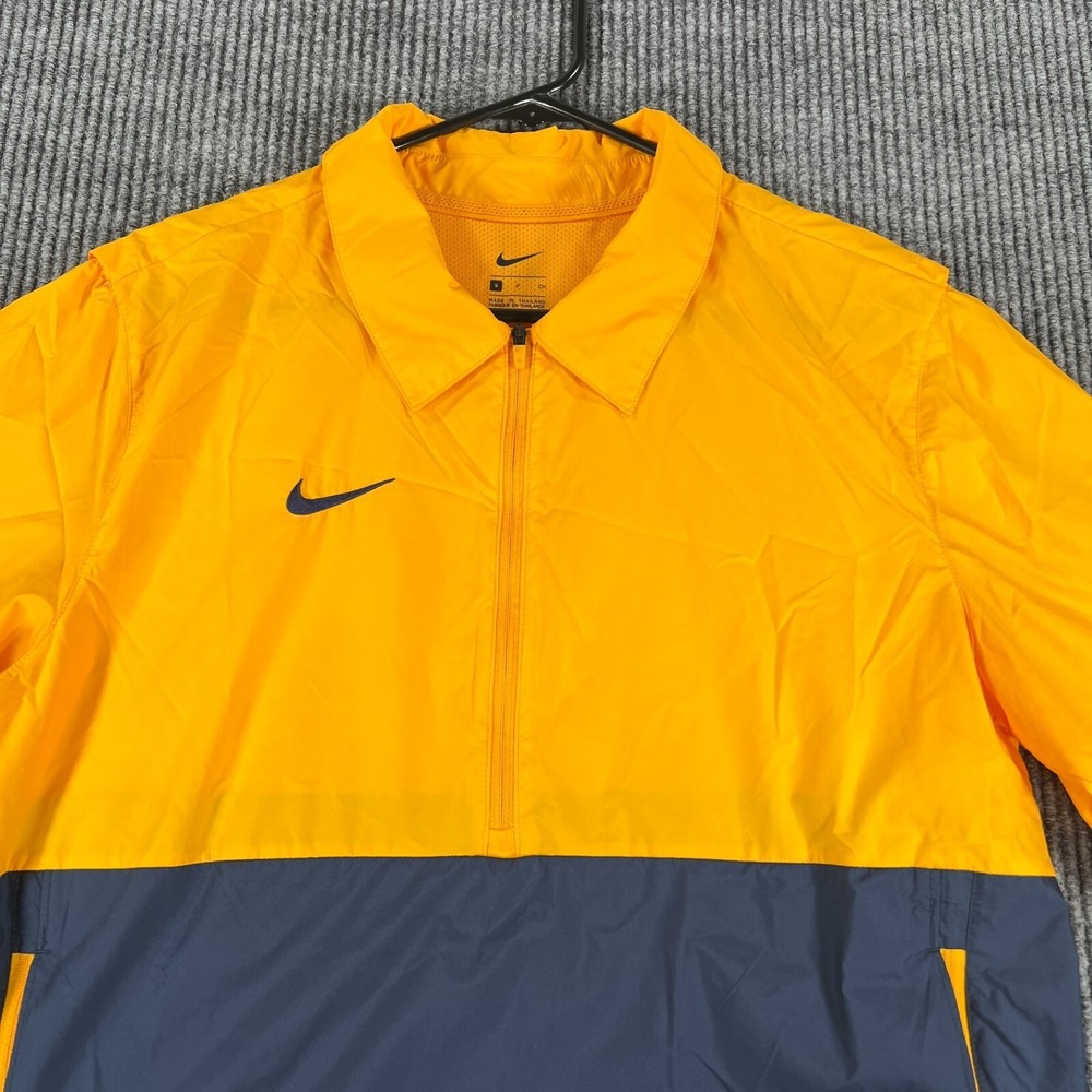 Nike Player Jacket Mens Small 1/2 Zip Blue Yellow Long Sleeve Windbreaker